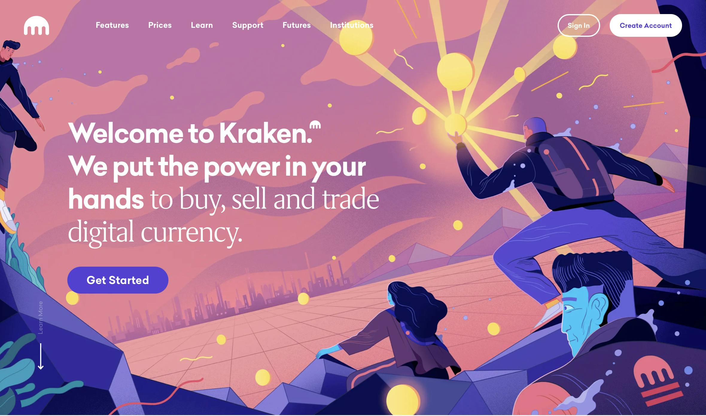 Kraken homepage